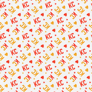 Kansas City Chiefs Heart Toss - White Kansas City Chiefs Heart Toss - White