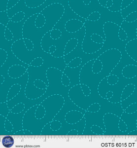 One Stitch Two Stitch Curlicues - Dark Teal