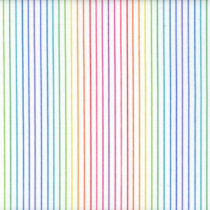 Color Wheel by Alison Glass Cream Rainbow Pinstripe