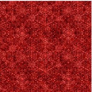 Santa's Workshop Snowflakes - Red 108"
