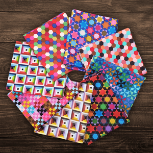 Pieceworks 8 Piece Fat Quarter Bundle - Dark Tones