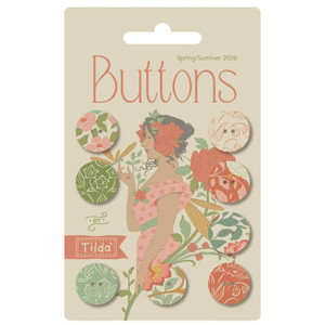 Songbird 8ct Buttons .63 Coral/Green