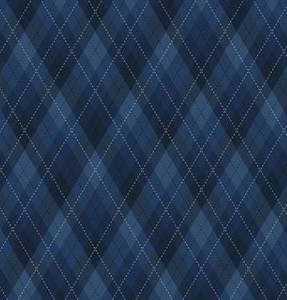 Tee Time Argyle - Navy Blue