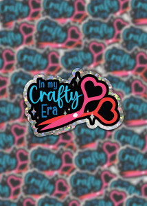 In My Crafty Era Glitter Sticker