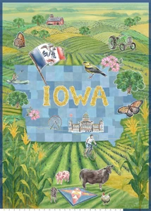 All Iowa Shop Hop 2026 The Corn State Panel: 30" x 42"