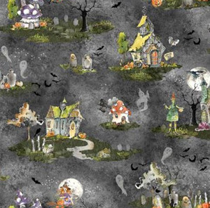 Witch's Tale Toile - Dark Grey