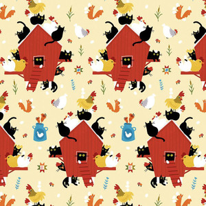 Bok Bok Meow Lemon Cats in the Coop