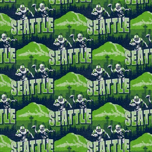 Evergreen Endzone - Seattle Skyline