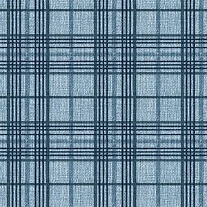 Burlap Plaid Sea Blue