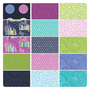 Cityscape Night 15pc Fat Quarter Bundle