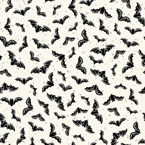 Goth Garden Flying Bats - White