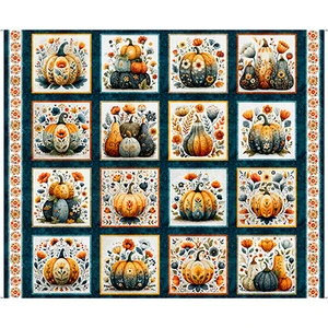 Harvest Hollow Decorative Pumpkin Picture Dk Teal