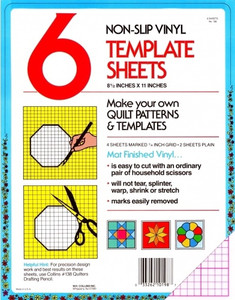 Non-Slip Vinyl Template Sheets - 6 pieces Non-Slip Vinyl Template Sheets - 6 pieces