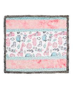 Shannon Fabrics Jungle Friends Dusty Blue Digital Cuddle Minky Fabric