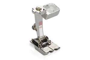 Used for stitching cord in place as well as for piping and for making double welting used as a trim for upholstery projects.
The Double Cord Foot #59C is for 9 mm machines. The Double Cord Foot #60C is also for 9 mm machines. Used for stitching cord in place as well as for piping and for making double welting used as a trim for upholstery projects.
The Double Cord Foot #59C is for 9 mm machines. The Double Cord Foot #60C is also for 9 mm machines.
