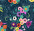 Blooming Bouquet Watercolor Floral Toss - Navy