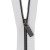 White #3 Nylon Gunmetal Coil Zippers: 3 Yards with 9 Pulls