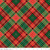 Poinsettias at Christmas Plaid Multi Foil