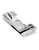 The fabric to be gathered is positioned underneath the Gathering Attachment, whilst the fabric that remains flat passes over it. The fabric is gathered by differential feed at the same time as it is sewn onto the flat fabric.