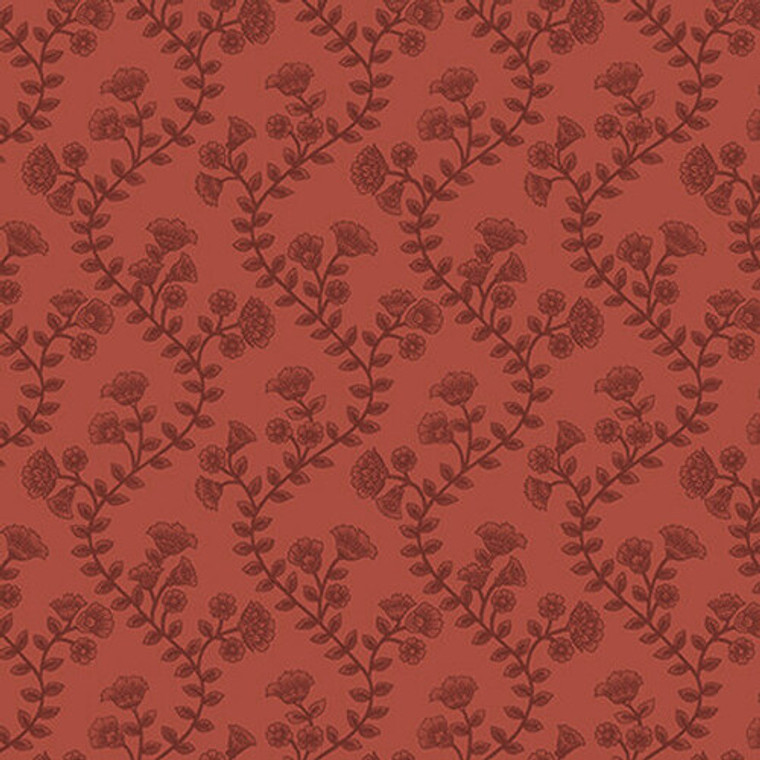 Ashton Collection Wavy Floral Stripe Red