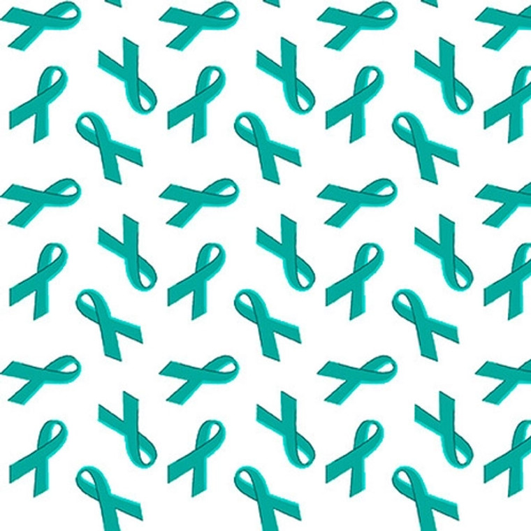 Ovarian Cancer Awareness Ribbon Teal