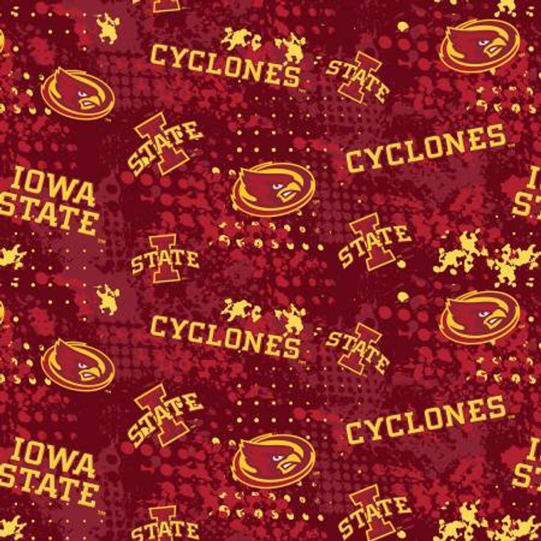 NCAA Iowa State Cyclones Splatter Cotton