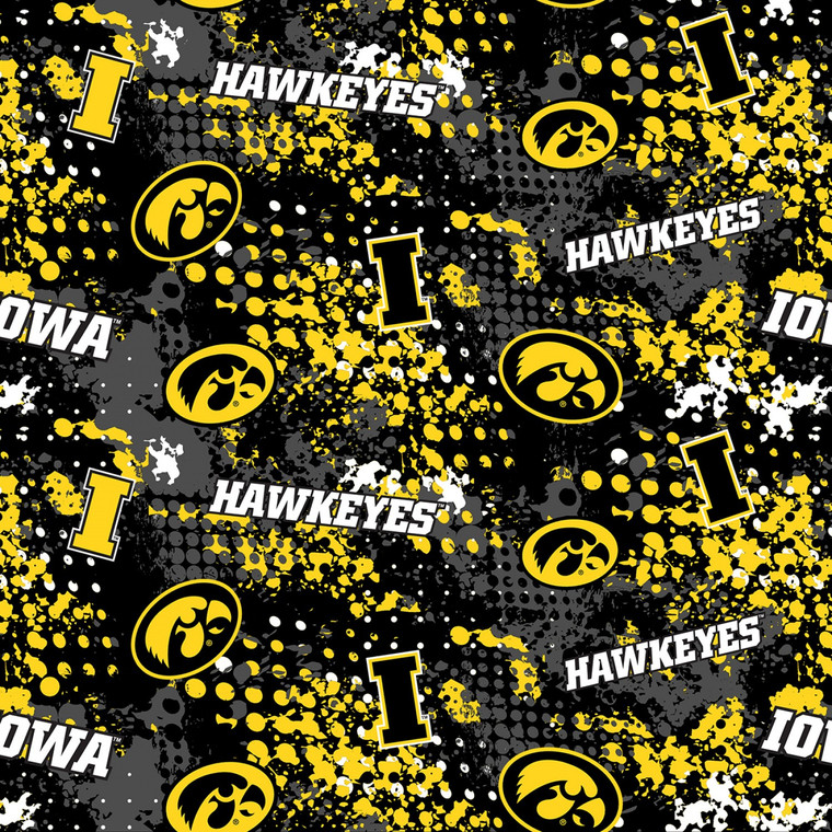NCAA Iowa Hawkeye Splatter Cotton