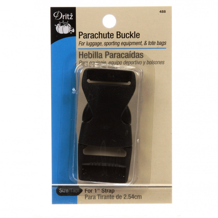 Parachute Buckle - Black 1"