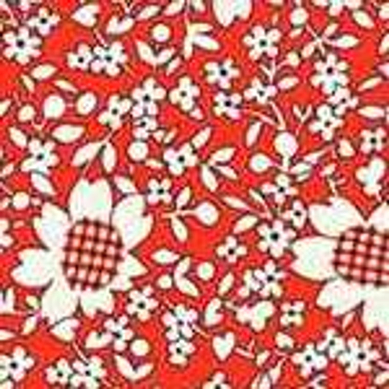 Storybook 22 Gingham Flower Red