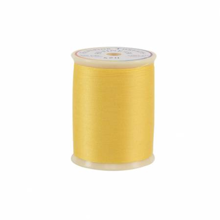 50 wt. 3-ply polyester thread. Designed for bobbin thread, quilting, and sewing. So Fine! is a lint-free, matte-finish, smooth 50 wt. 3 filament polyester thread. Due to its fine nature, So Fine! is an excellent blending thread and loved by both longarm and home machine quilters. So Fine! also makes a wonderful bobbin thread.