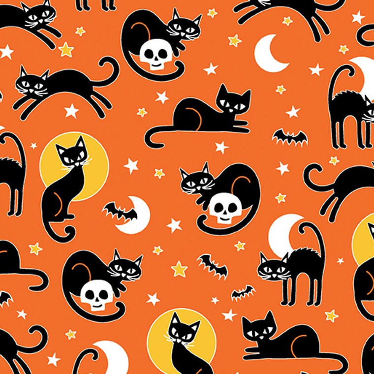 Glow-O-Ween - Spooky Cats Orange