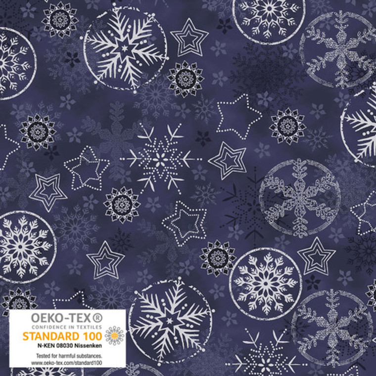 Frosty Snowflake- Blue/Silver Big Snowflakes