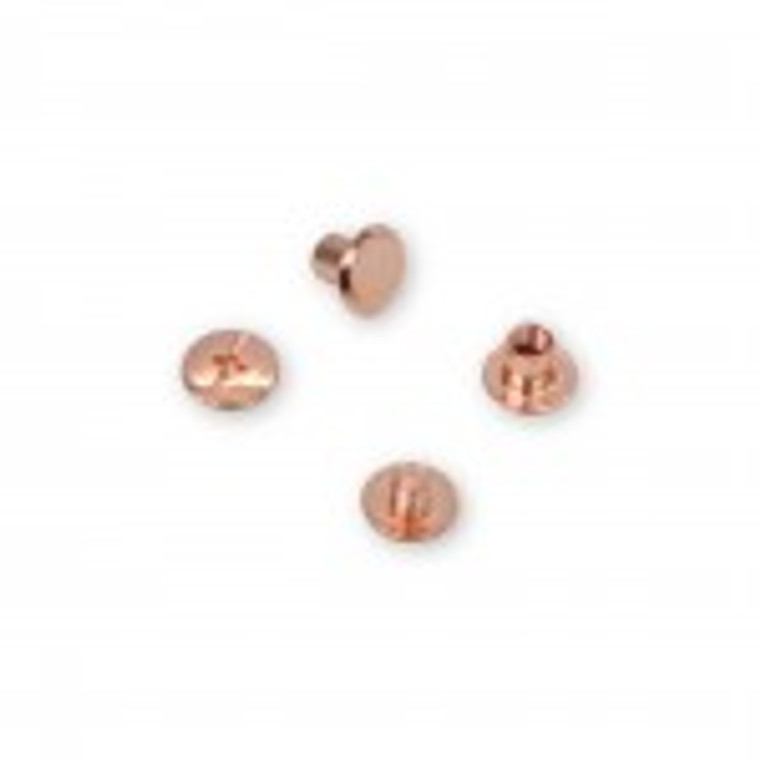 12 Small Chicago Screws 6mm Rose Gold