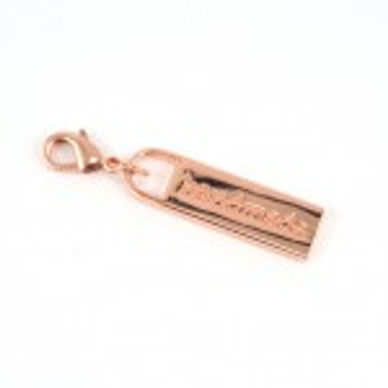 Zipper Pull "Handmade" Copper