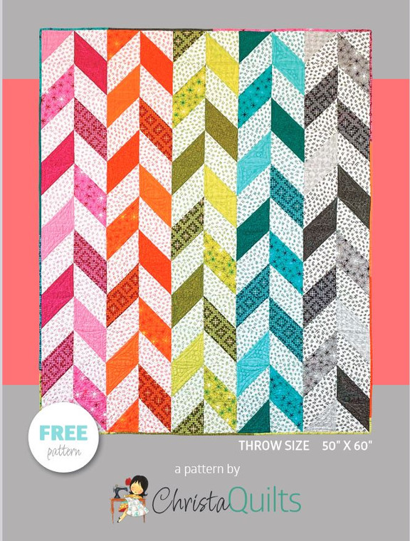 Stitchy Herringbone Quilt Kit - Incl. Binding