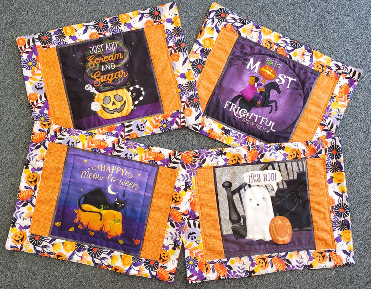 Halloween Placemat Kit: Makes 4 - Incl. Backing