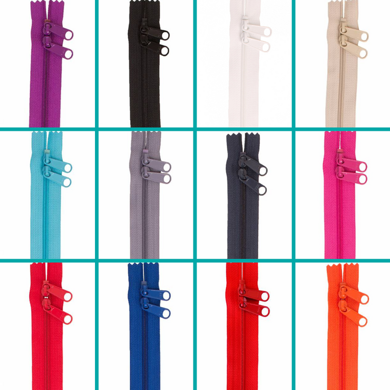 Double Sided Handbag Zipper 40" - Various Colors