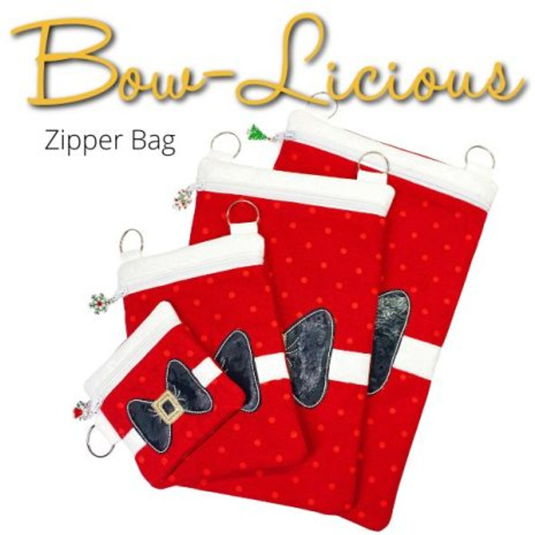 Bow-licious In the Hoop Zipper Bags - Incl. Hardware