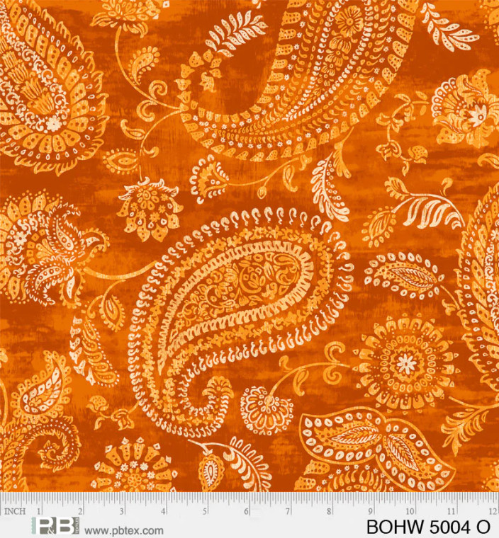 108" Wide Bohemia Orange