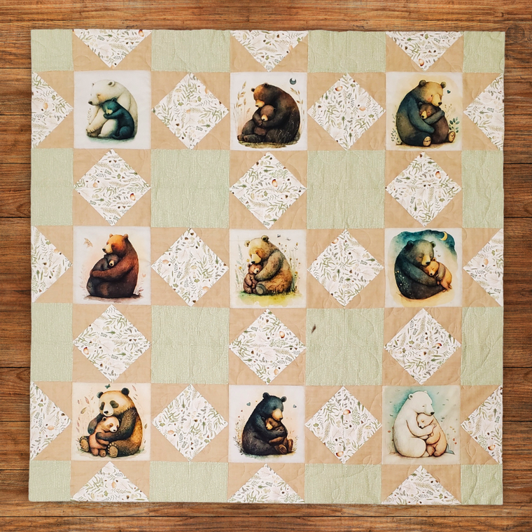 Bear Hug Quilt Kit - 48" x 48" incl Binding