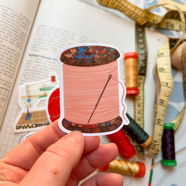 Spool of Thread Vinyl Sticker