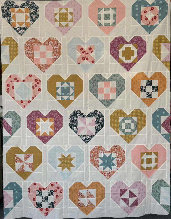 Wholehearted Quilt Kit: Incl. binding - 56" x 77"