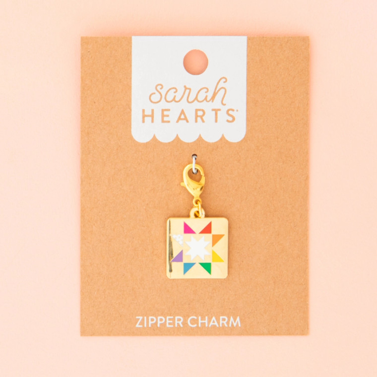 Quilt Star Zipper Charm