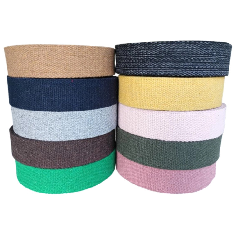 1.5" Wide Cotton Webbing - Solid Colors - Sold by the INCH