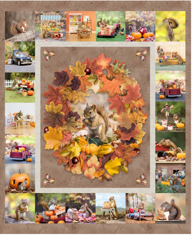 The Secret Life of Squirrels III Panel 36" x 42"
