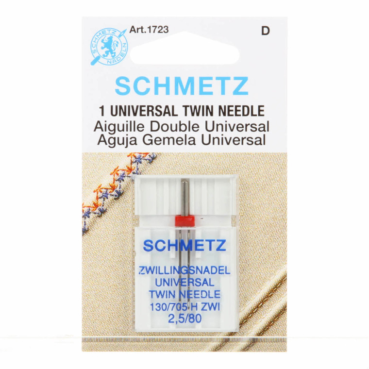 Schmetz Twin Machine Needle Size 2.5mm/80 1ct