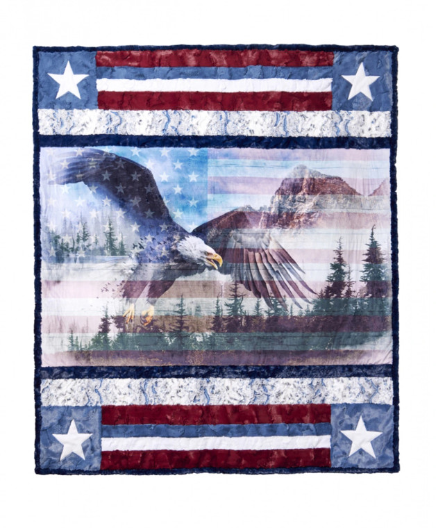 Home of the Brave  58"x68" Patriotic Cuddle Kit