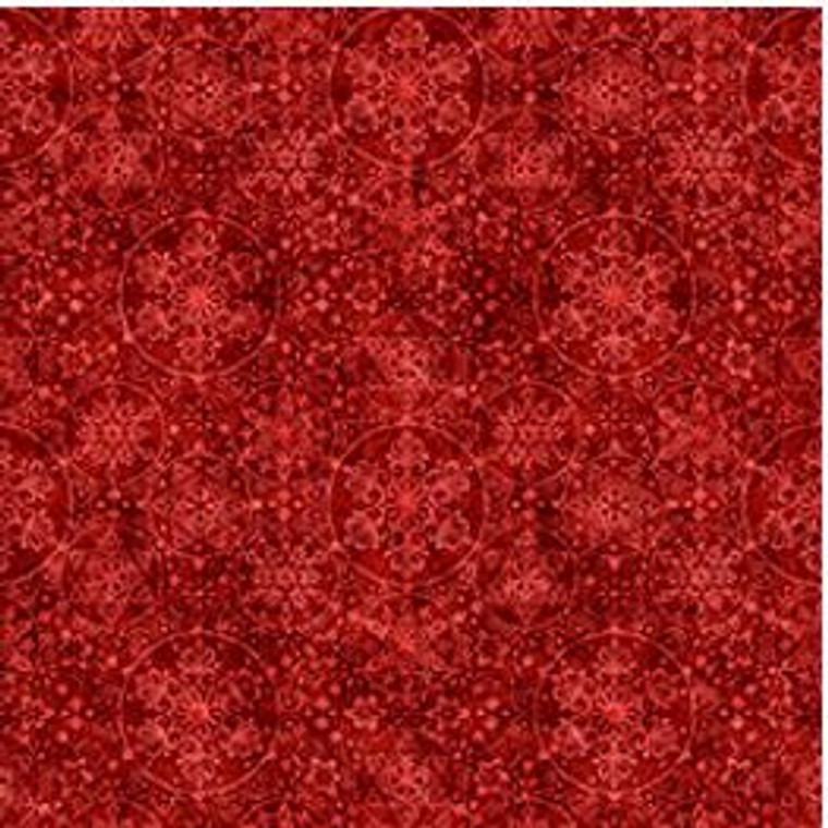 Santa's Workshop Snowflakes - Red 108"