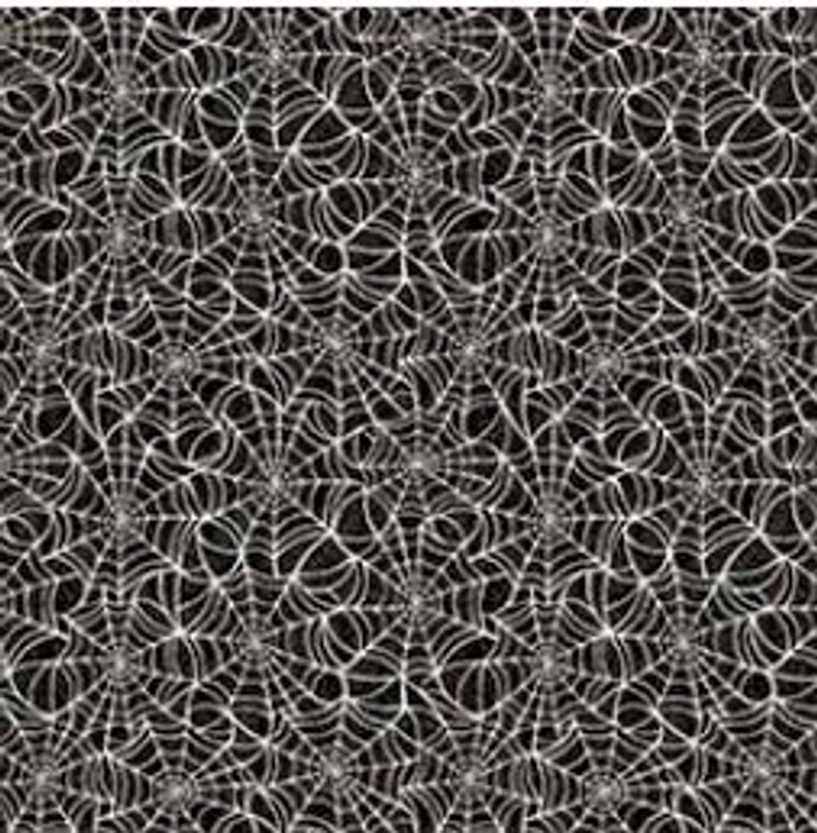 Creepsville Spiderweb Charcoal 108"