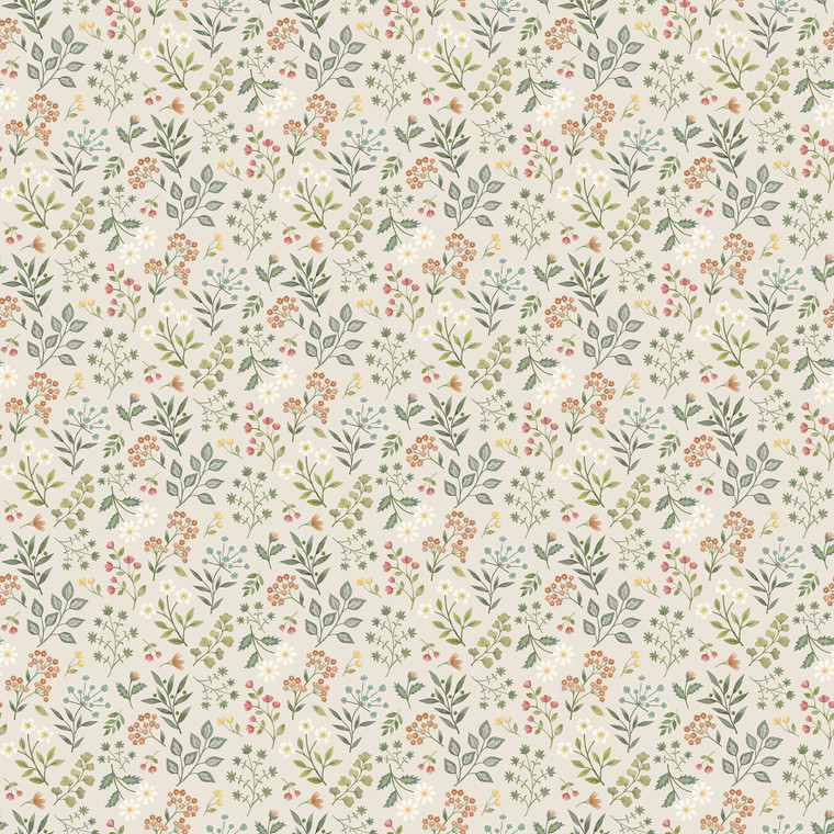 Woodland Heart - Floral - Beige Multi